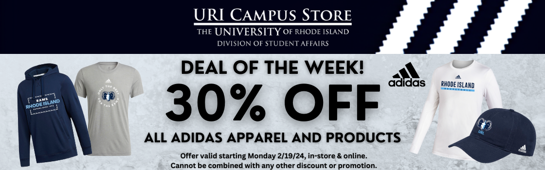 30 percent off all Adidas apparel and products. Click here to shop